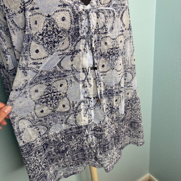 INC Internation Concepts Plus Size 1X Sheer Blouse - Picture 5 of 11